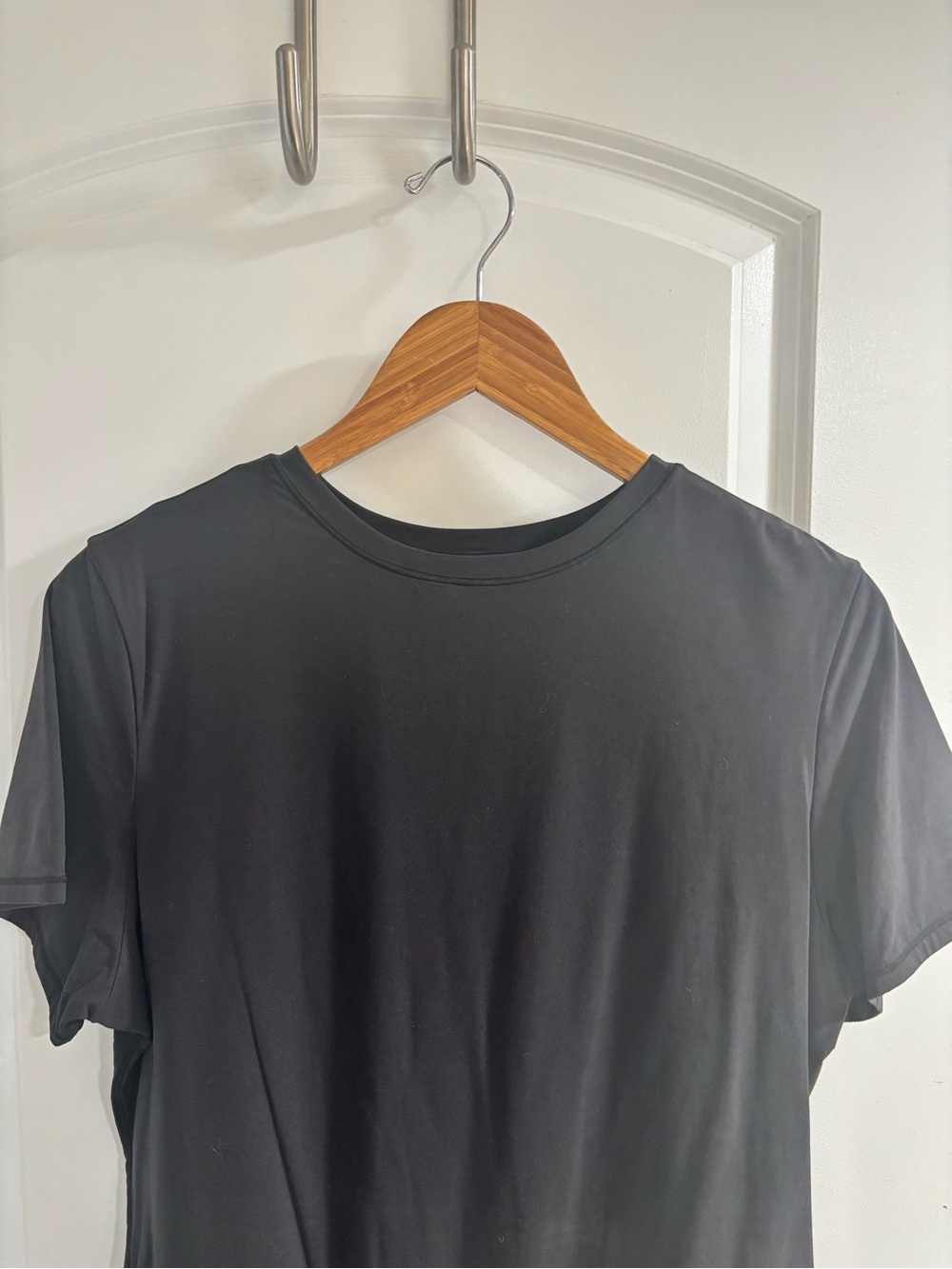 SKIMS Black Fits Anybody Crew Neck T-Shirt Bodysuit - Picture 8 of 15